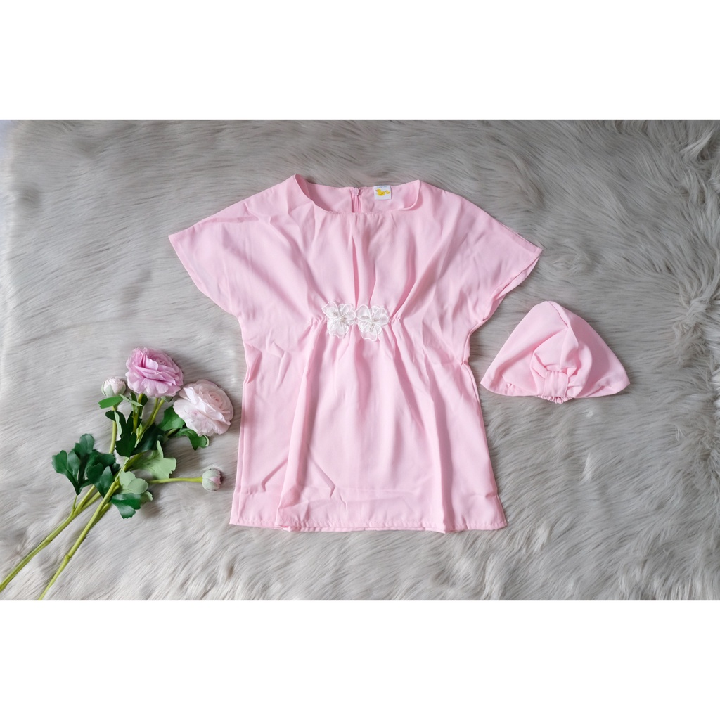 BAJU ANAK MUSLIM KAFTAN ANAK PEREMPUAN MODERN PREMIUM BAJU BAYI DRESS BAYI PEREMPUAN PINK