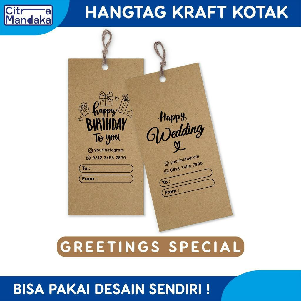 

Hang Tag Custom Ulang Tahun Kraft Paper 1 Sisi Happy Graduation Series | Tag Label Hampers | Hang Tag Free Design