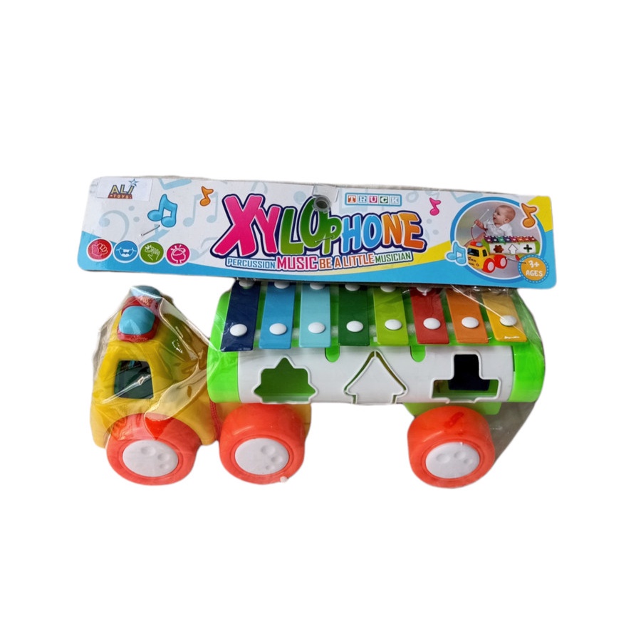 Kado Hadiah Baby Toys Mainan Bayi Edukasi Baby Xylophone Musik Bus AU01- Belajar Mengenal Bentuk Shape &amp; Musik Nada 3 4 5 6 BUlan/ Gambang Kulintang ST