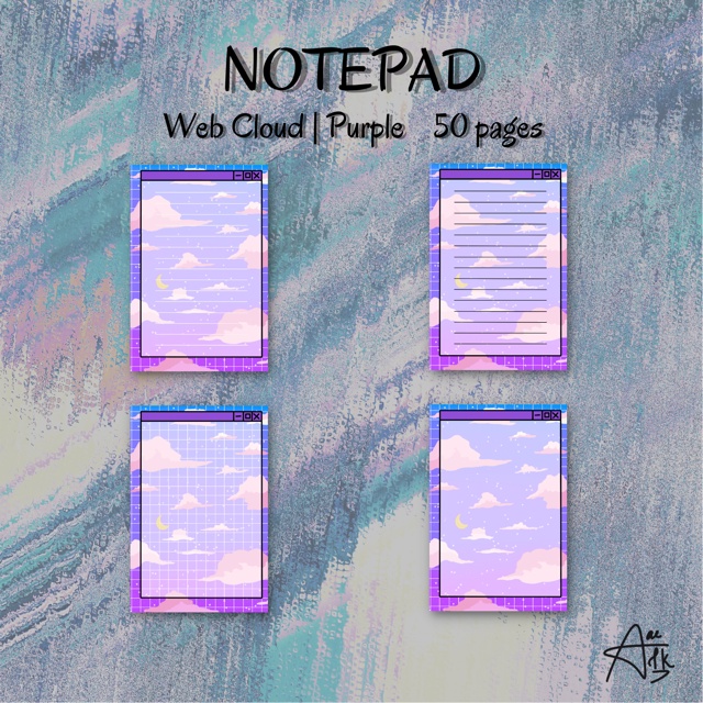 

NOTEPAD | PURPLE WEB CLOUDS