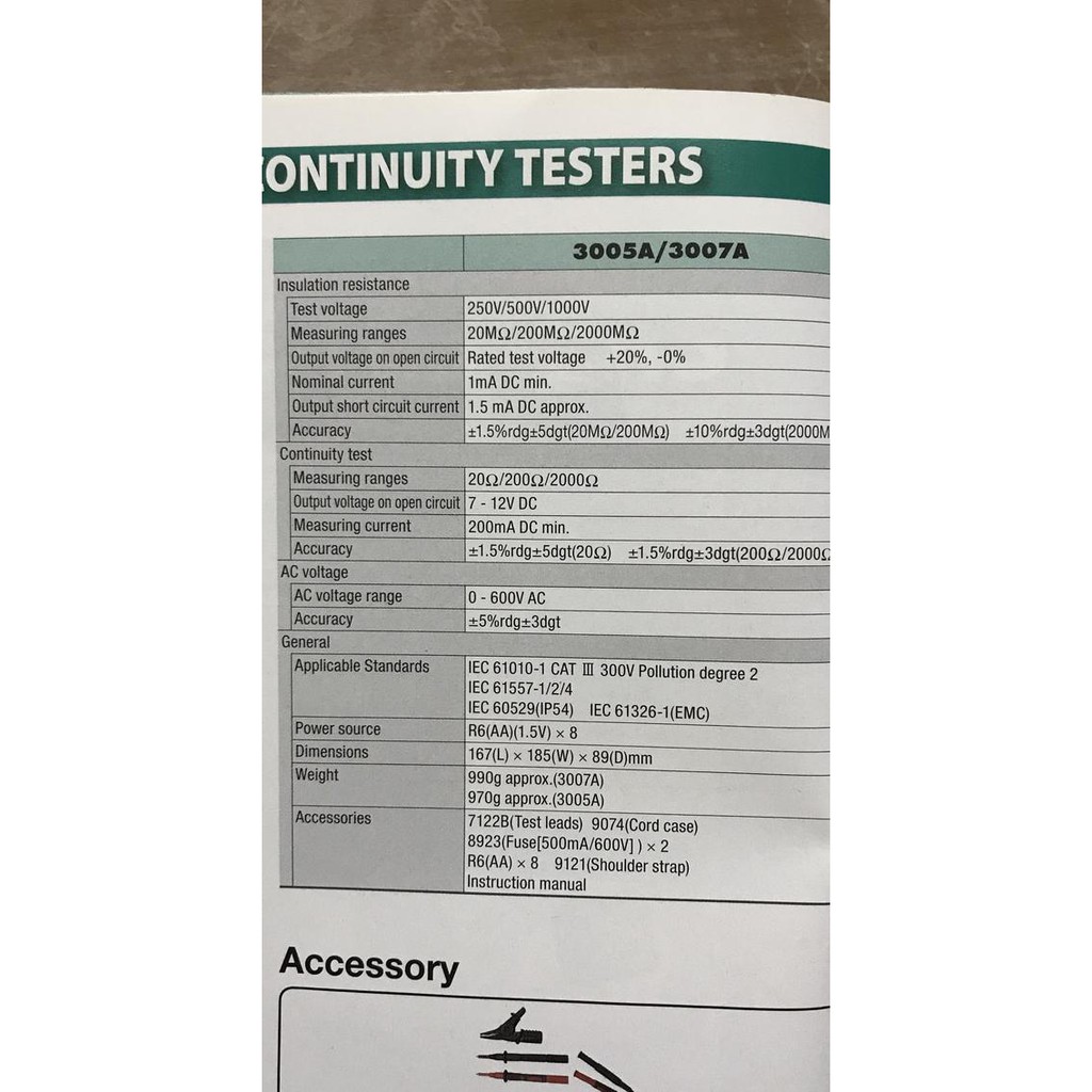 Megger Listrik Kyoritsu 3005A / Digital Insulation Tester Kyoritsu