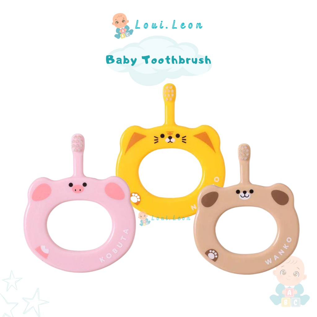 Sikat Gigi Bayi & Anak Karakter Wanko Nyanko Kobuta Bear