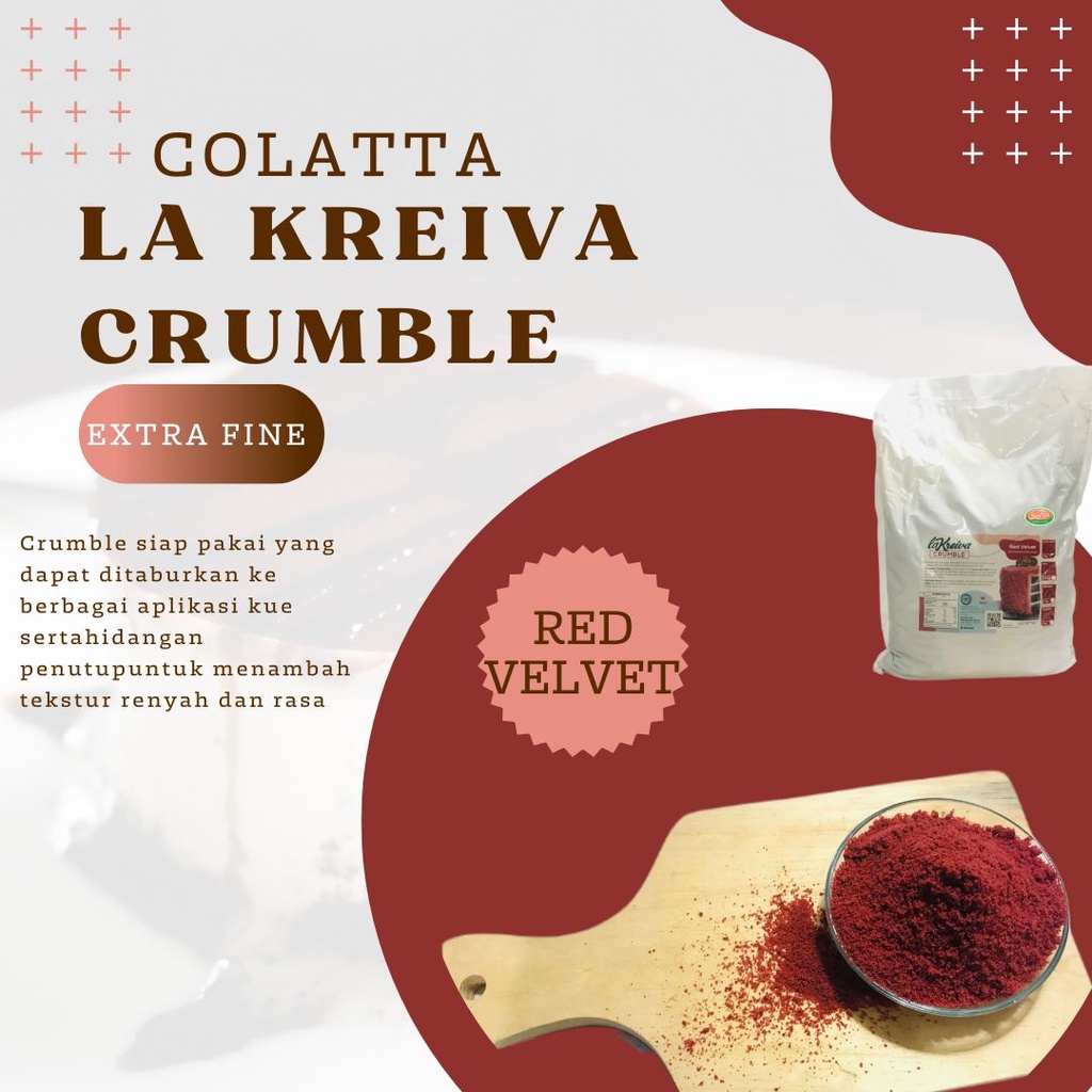 

CRUMBLE RED VELVET EXTRA FINE 250G (TOPPING CAKE)