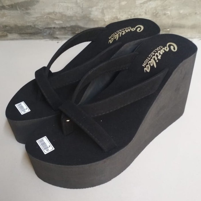 SH_Wedges Cantika 11cm/Sandal Wedges Wanita Tinggi 11cm/sandal wanita