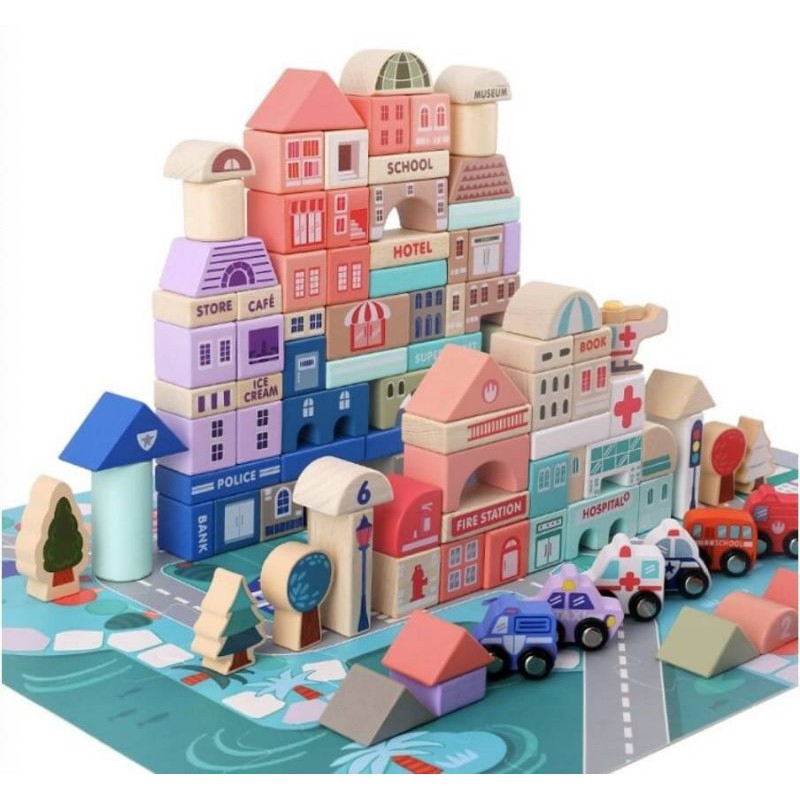 Magic Color City Building Blocks