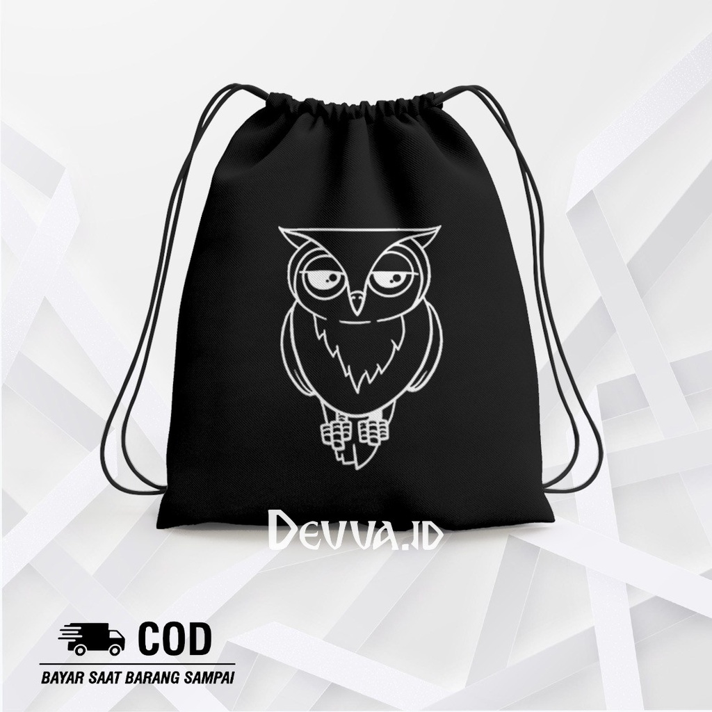 Tas Serut Owl String Bag Bts Muat Banyak Barang Ukuran 36 X 31 Cm | Devva.Id