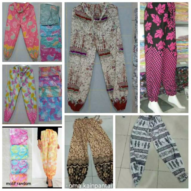 CELANA ALADIN JOGER BATIK BAHAN RAYON SANTUNG WARNA RANDOM CELANA ALADIN JOGER BATIK BAHAN RAYON SANTUNG WARNA RANDOM