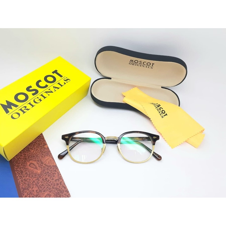 Kacamata Pria Wanita Moscot LEMTOSH MAC Tortoise Gold Fullset