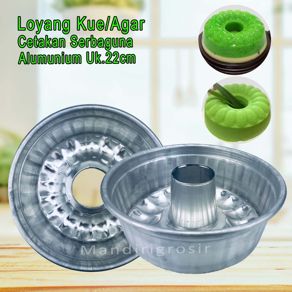 Cetakan Agar *Loyang Kue * Cetakan Serbaguna * Alumunium Uk.22cm