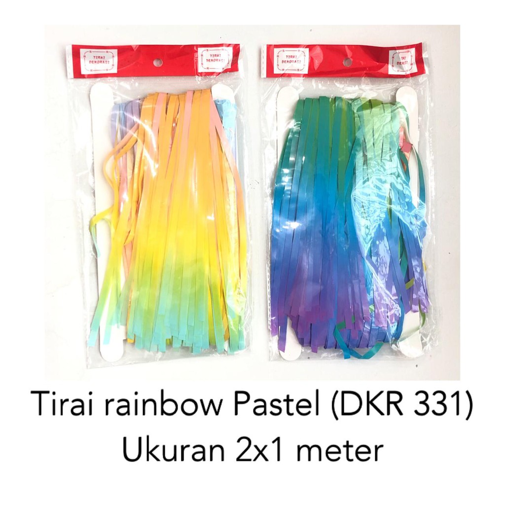 Tirai Foil Rainbow Pastel /Tirai Pelangi Pastel /Tirai Foil /Tirai Backdrop