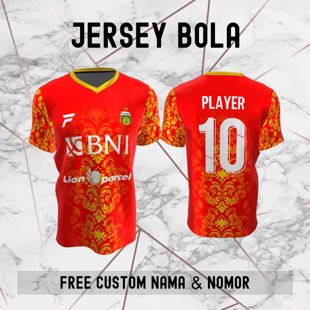 Jersey Batik Bhayangkara FC Klub Bola Baju Kaos Custom Nama dan Nomor Punggung - 1043