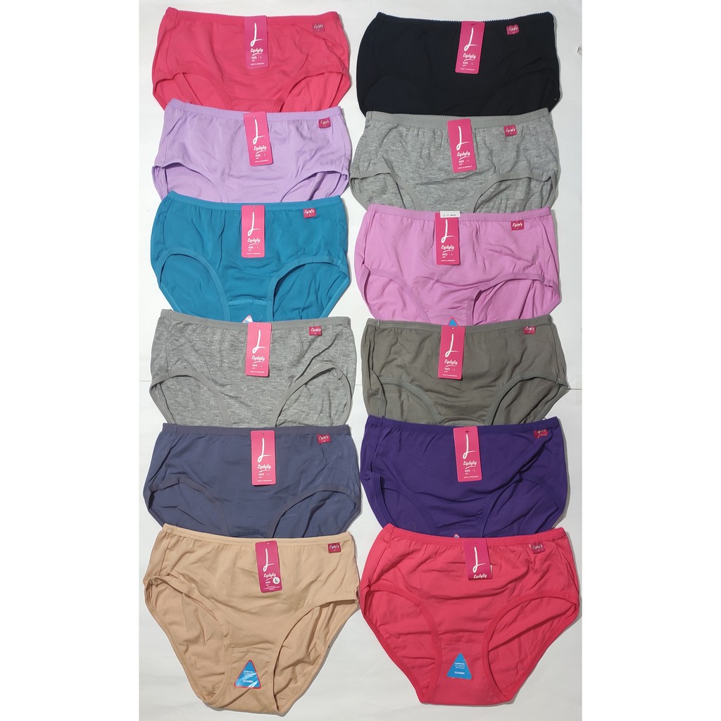 Lydyly - 6 Pcs Celana Dalam Pakaian Dalam Wanita Kwalitas Premium, Nyaman // Size M, L, XL, XXL, 5XL