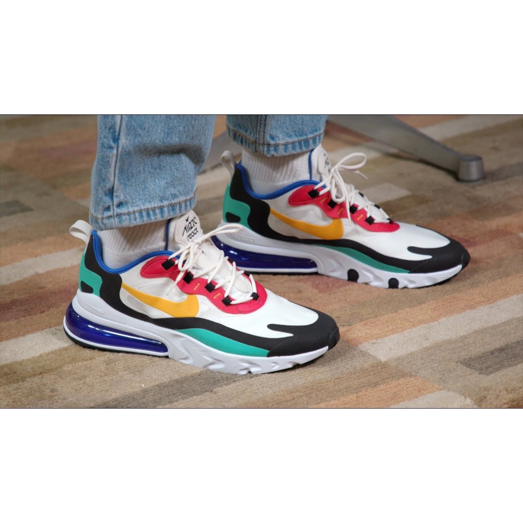 black nike with rainbow colors