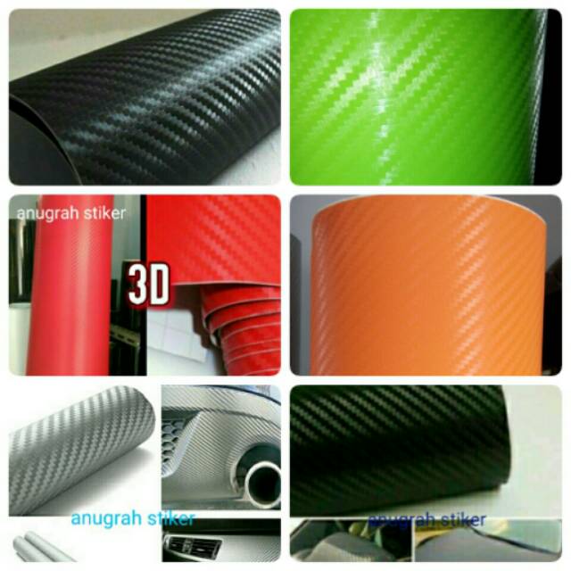 Stiker/sticker carbon 3d