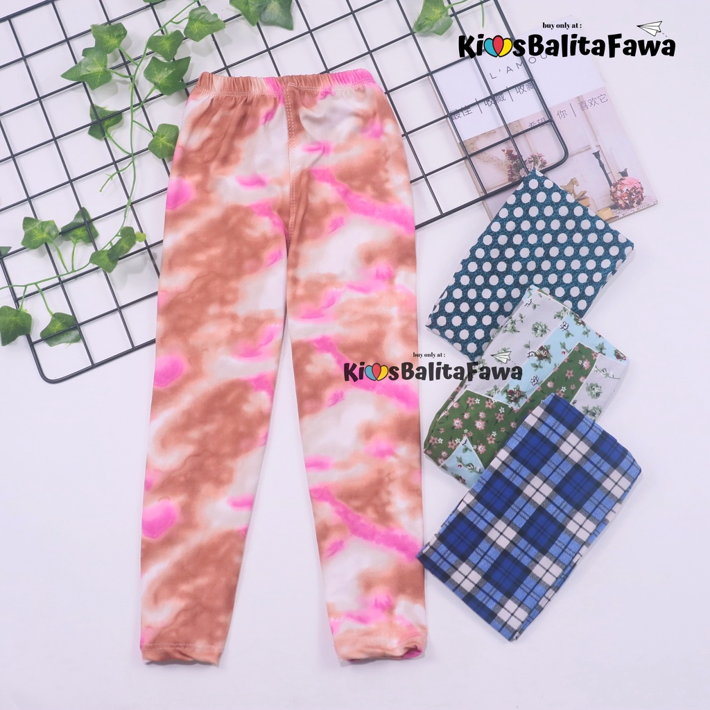 Legging Carlissa uk 4-5 Tahun / Leging Anak Perempuan Celana Panjang Ketat Motif Adem Grosir Murah
