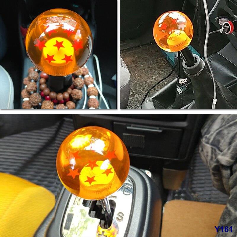 Adapter Tuas Shifter Gigi Mobil Manual Universal Desain Dragon Ball 1-7 Bintang Amber Bahan Akrilik