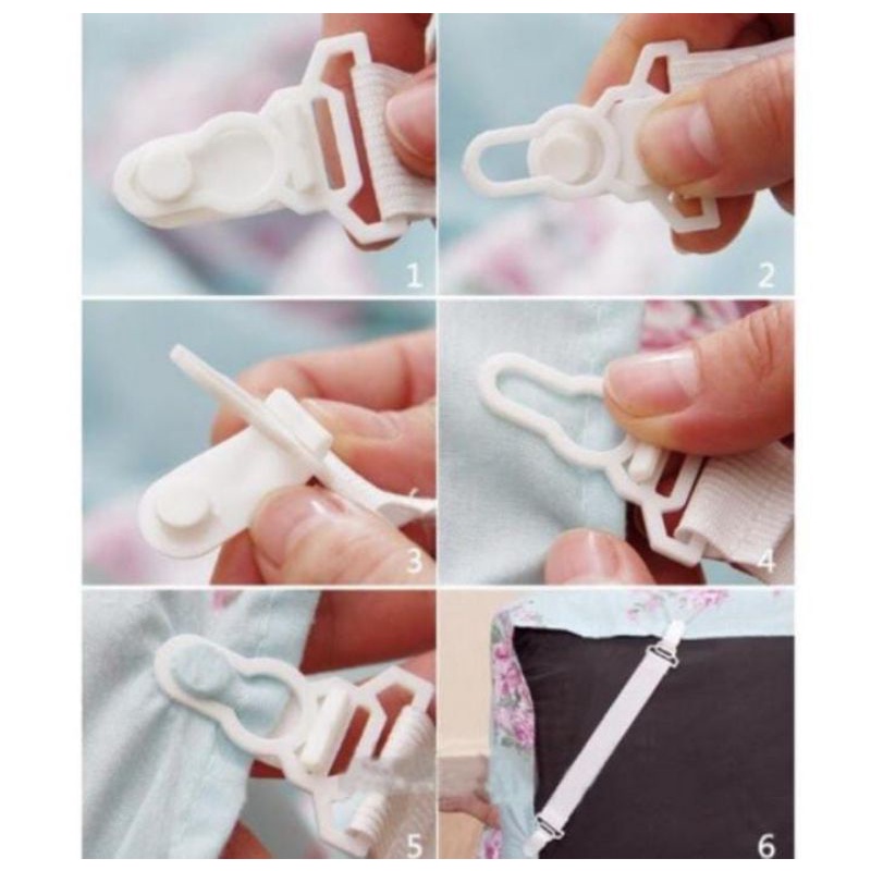 jepitan sudut sprei penjepit pengait bed sheet grippers isi 1 pcs tali karet sprei