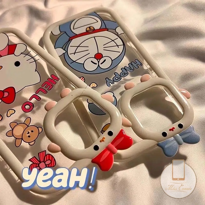 Soft Case Bumper Motif Kartun Hello Kitty Doraemon Untuk IPhone 11 13 12 14 Pro MAX 6 6S 7 8 Plus XR X XS MAX SE 2020