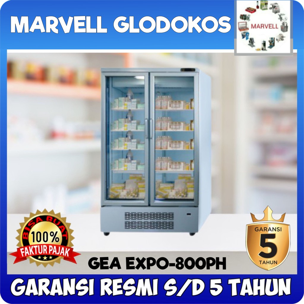 MEDICAL SHOWCASE GEA EXPO-800PH PHARMACEUTICAL REFRIGERATOR PENYIMPAN OBAT