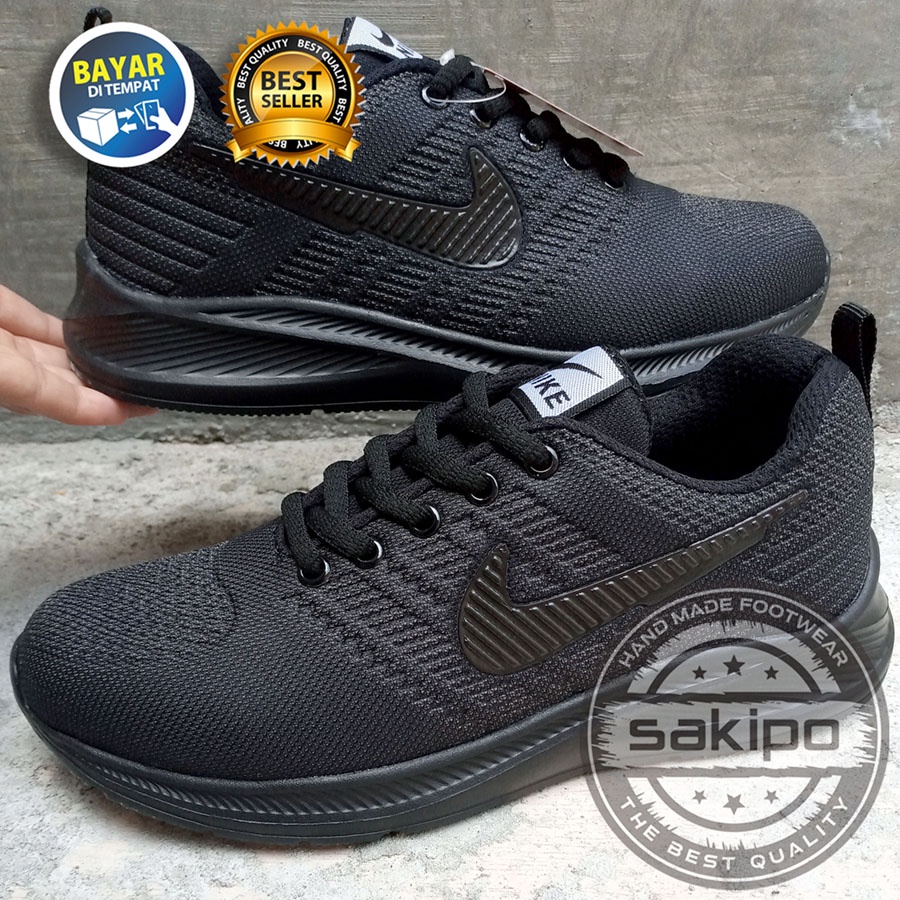 PROMO ANAK SEKOLAH !! SEPATU SEKOLAH HITAM POLOS SD SMP SMA SMK KULIAH / SEPATU KERJA JOGGING HITAM PRIA WANITA / SEPATU OLAHRAGA SENAM AEROBIK / SEPATU JOGING LARI RINGAN DIPAKAI / SAKIPO