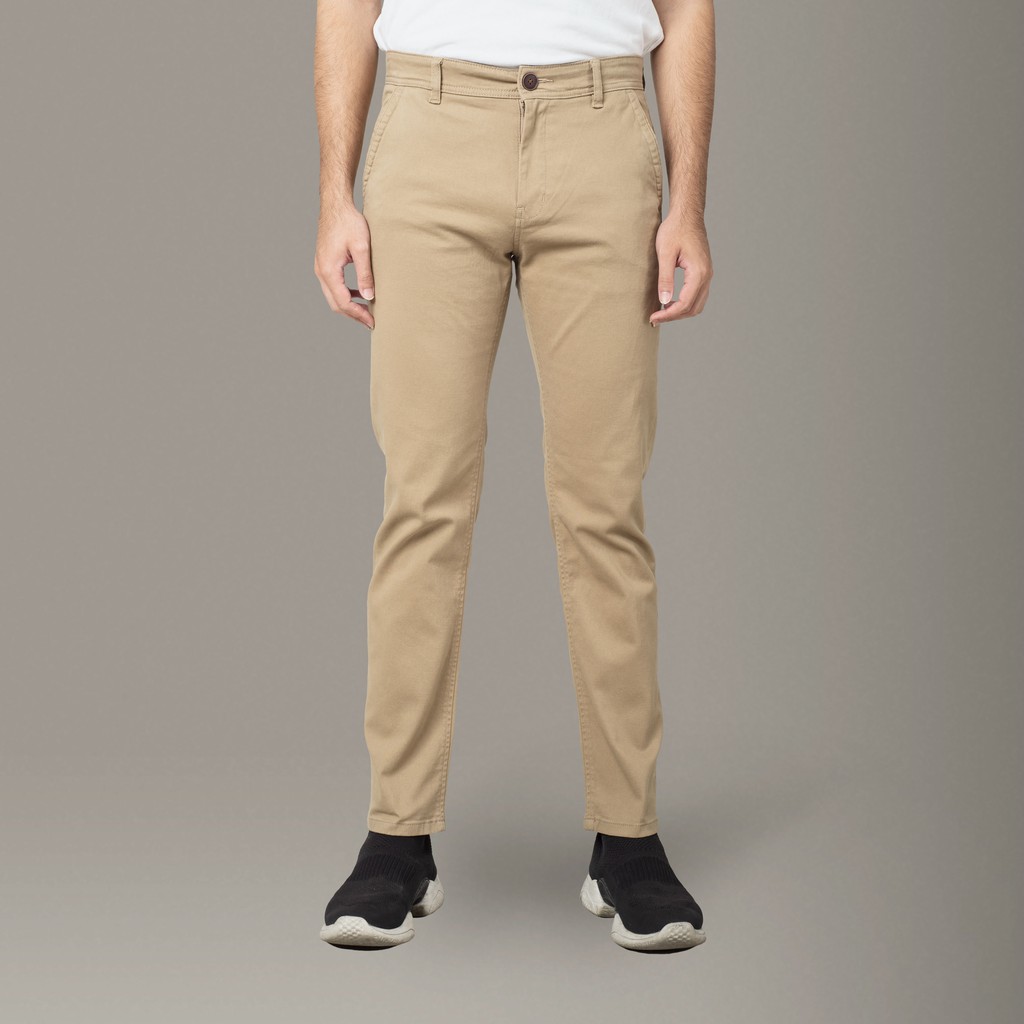 Benhill Celana Pria Panjang Chinos Katun Stretch Warna Khaki 100-101-32523
