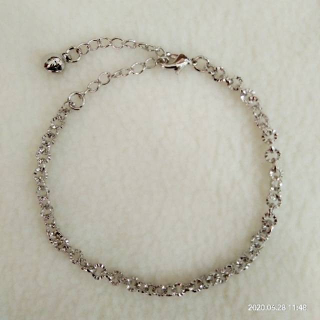 Xuping gelang tangan silver rante nori dewasa