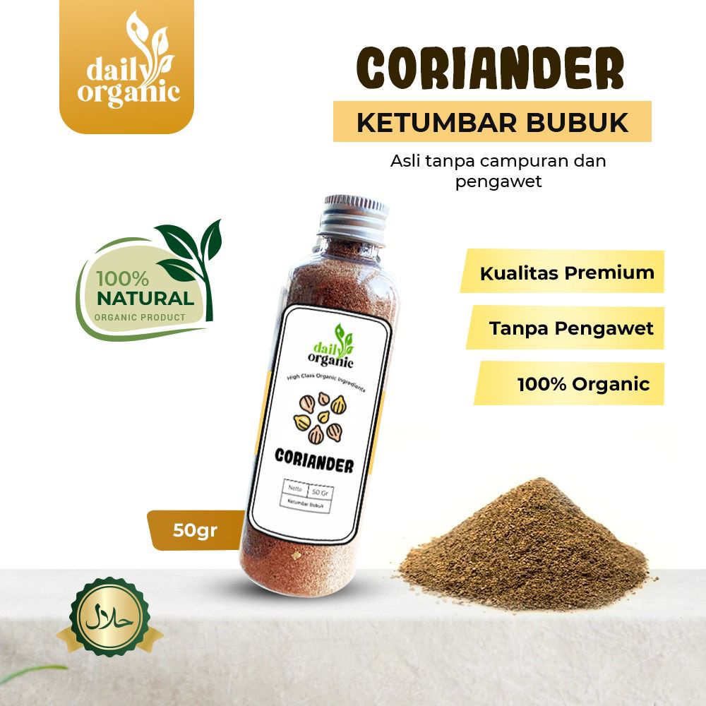 KETUMBAR BUBUK ORGANIK - CORIANDER POWDER PREMIUM - DAILY ORGANIC