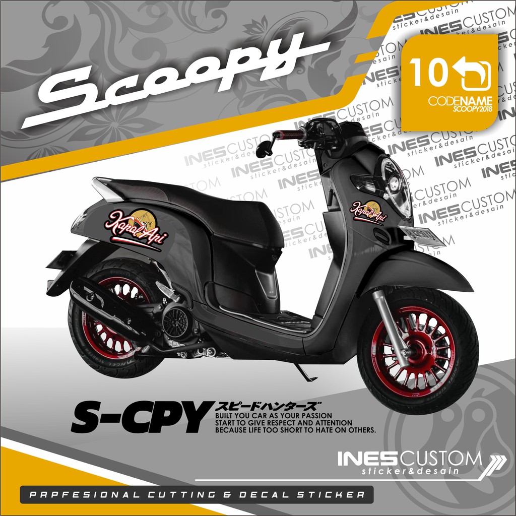 striping scoopy motif kapal api stiker kapal api