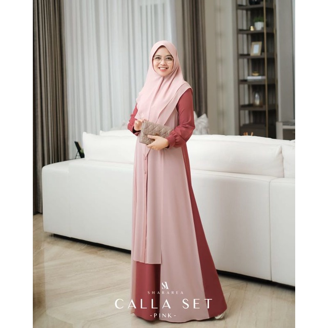 Baju Gamis  Syari Wanita Perempuan Calla Set by Shararea