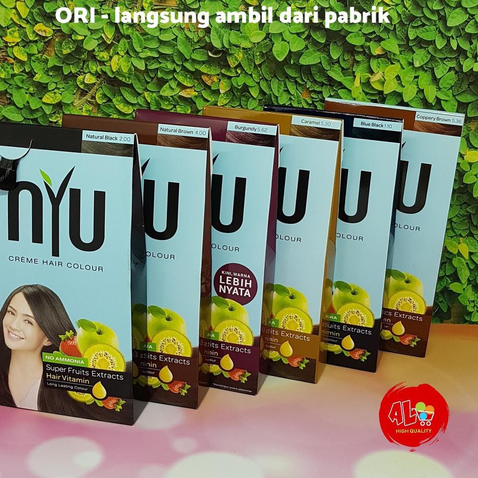 Lgnd444 Br Pewarna Cat Rambut NYU Creme Hair Colour Natural Brown Coklat (---))