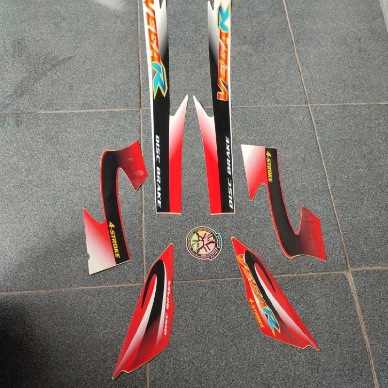 lis striping grafik vega r lama merah putih 2003 2004 original