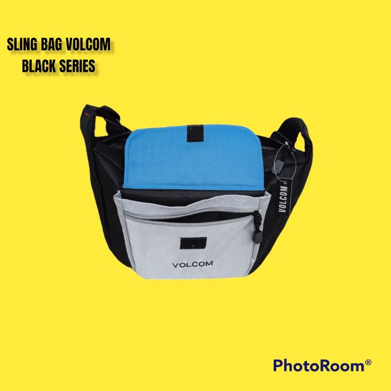 Tas Volcom Tas Selempang Volcom Sling bag Volcom Tas Fuku Volcom Black Logo Bordir