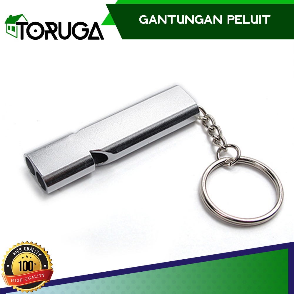 Gantungan Kunci Mobil Motor Rumah Peluit Survival Outdoor Emergency Whistle Keychain