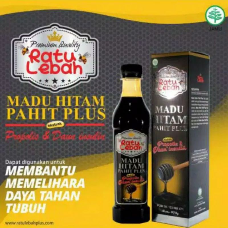 Madu Hitam Pahit Ratu Lebah Plus Propolis ORIGINAL