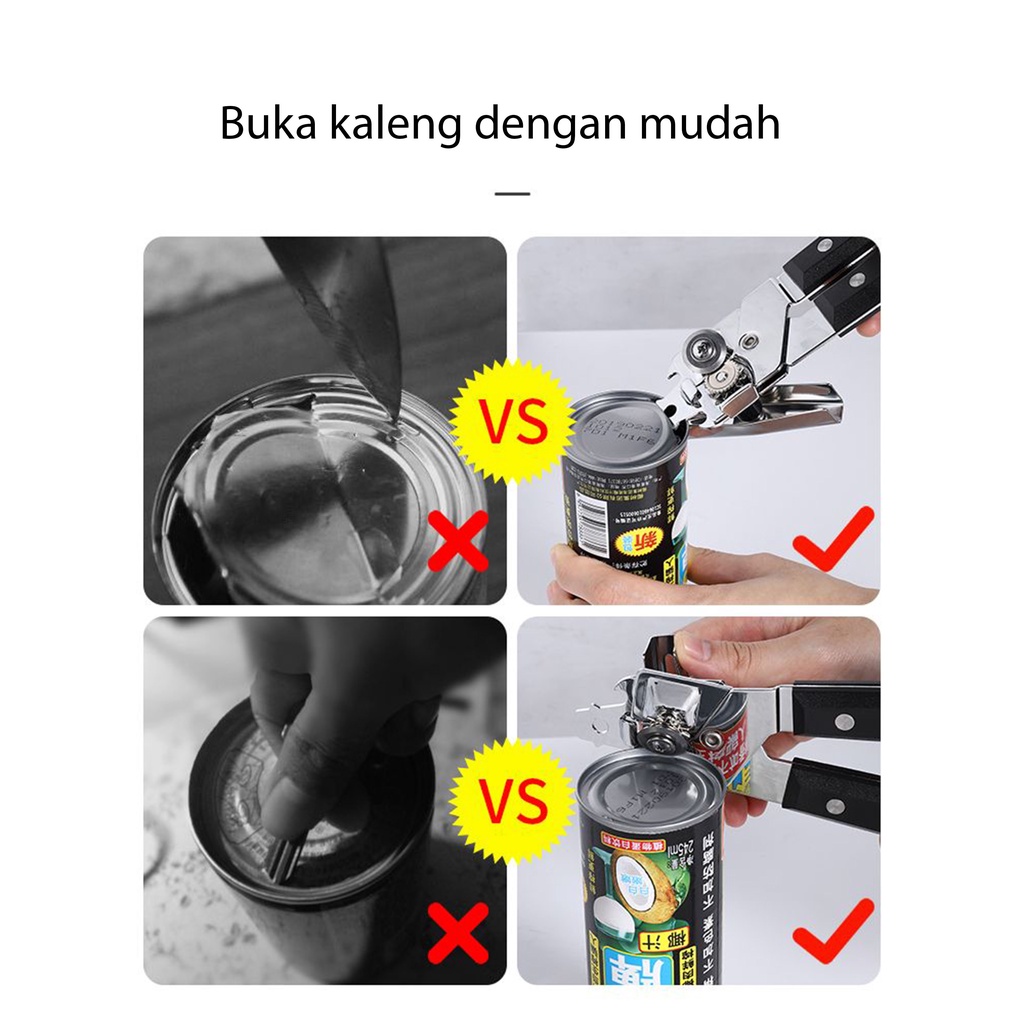 Alat Pembuka Kaleng Susu Pembuka Kaleng Sarden Can Opener Stainless serbaguna