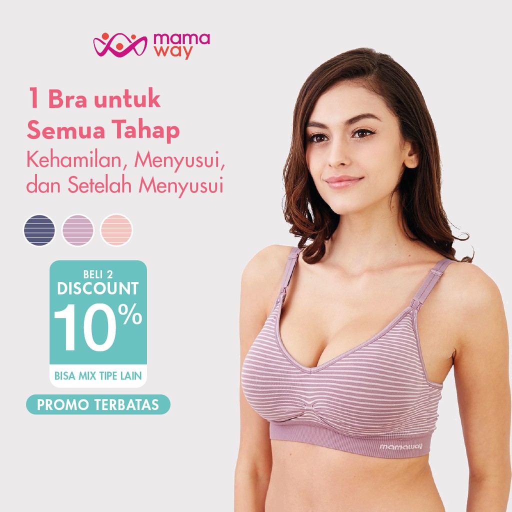 

Mamaway / MENGANGKAT PAYUDARA / Tahan Lama Nyaman, Mudah Menyusui / Bra Hamil & Menyusui Second Skin