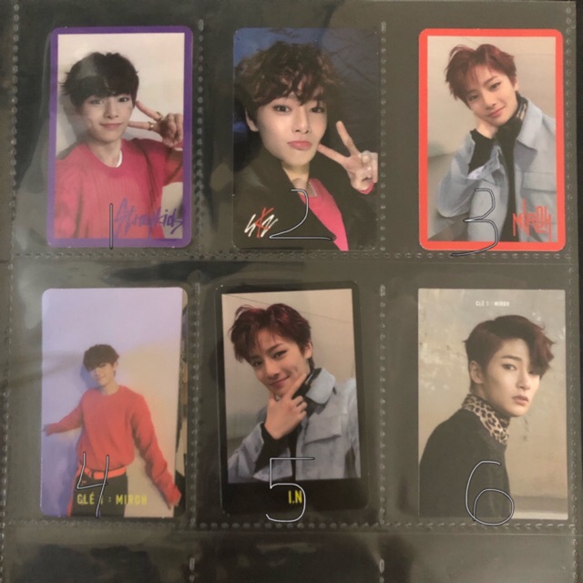 Stray Kids MIROH CHAN I.N JEONGIN PC PHOTOCARD STICKER