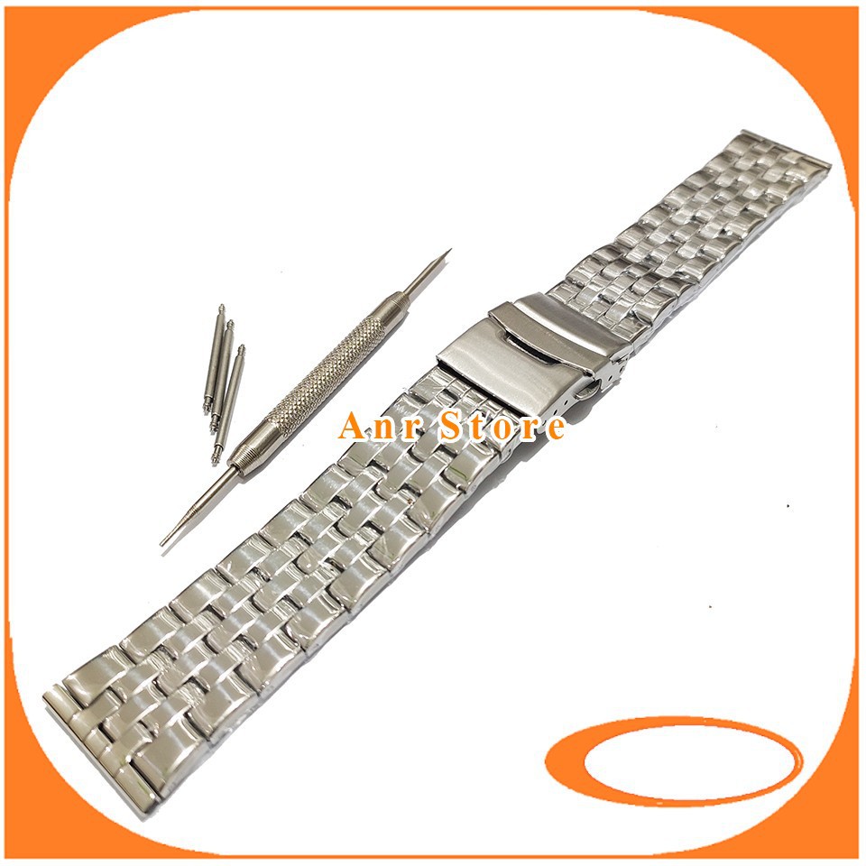 Tali Jam Tangan Rantai Rante Stainlees Steel Solid 22 mm B807