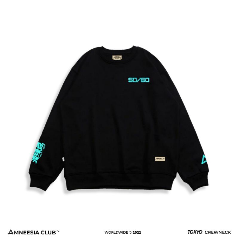 NEW || AMNEESIA ORIGINAL CREWNECK Jaket Sweater Hoodie SWEATSHIRT Hodie Switer Hoddie Sweeter Sweter-BLACK TK | CREW AMNS