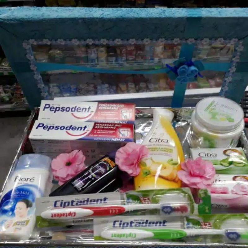 paket seserahan alat mandi free box