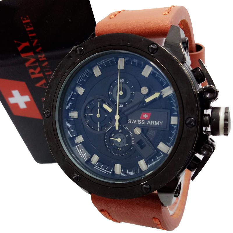 Jam Tangan Original Swiss Army SA8782CH - Coklat Hitam