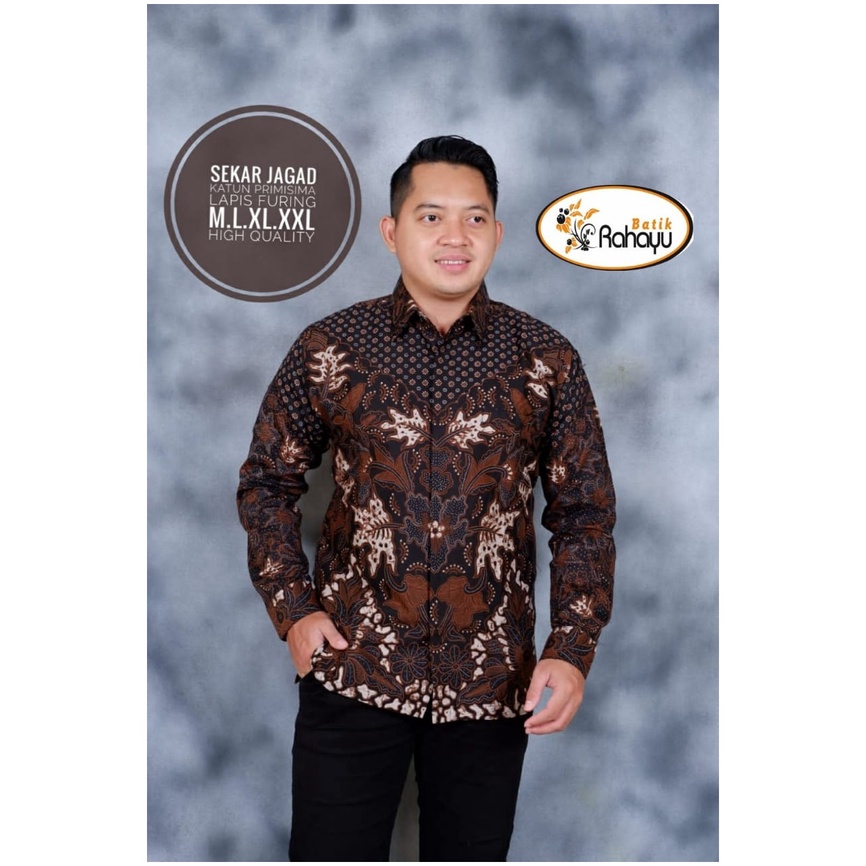 SEKAR JAGAD RAHAYU KEMEJA BATIK PRIA SOLO LENGAN PANJANG LAPIS FURING ATASAN PREMIUM MODERN PROBOSETO KUNING GEBER SOGAN KEPYAR NAVY SELING NAVY PEKSI LAWASAN SEMAR WASPADA CORONA UWER MERAK TRUNTUM SOGAN SAPTHA DWI REKTA BATIK SOLO AMANAH BATIKSOLOAMANAH