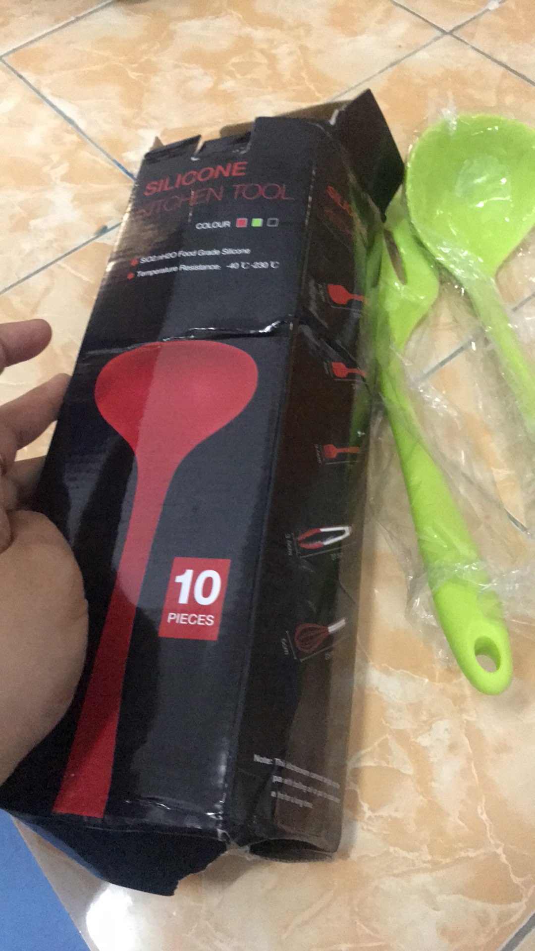 Sodet Silicone 10 Pcs Bpa Free  - Spatula Anti Panas, Anti Baret Wajan