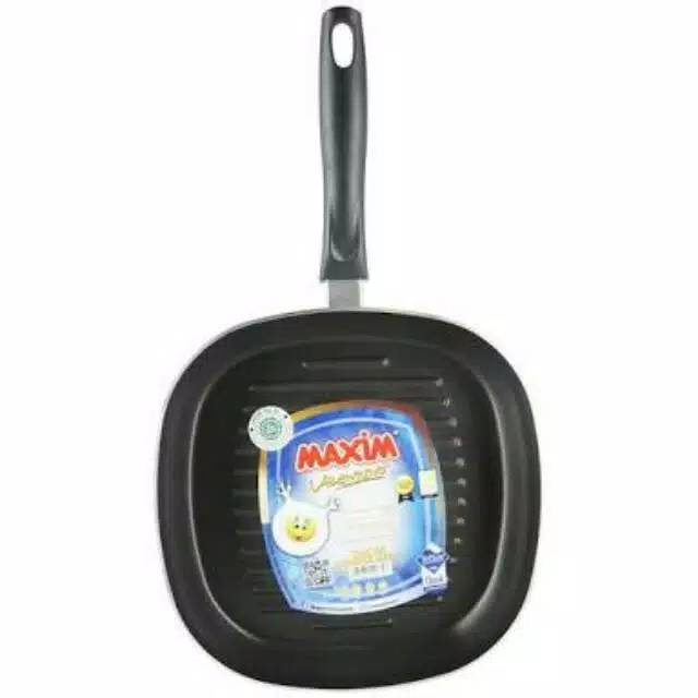 Promo Maxim Valentino Square Grill Pan Pemanggang Fry Pan Alat Panggang 26 cm