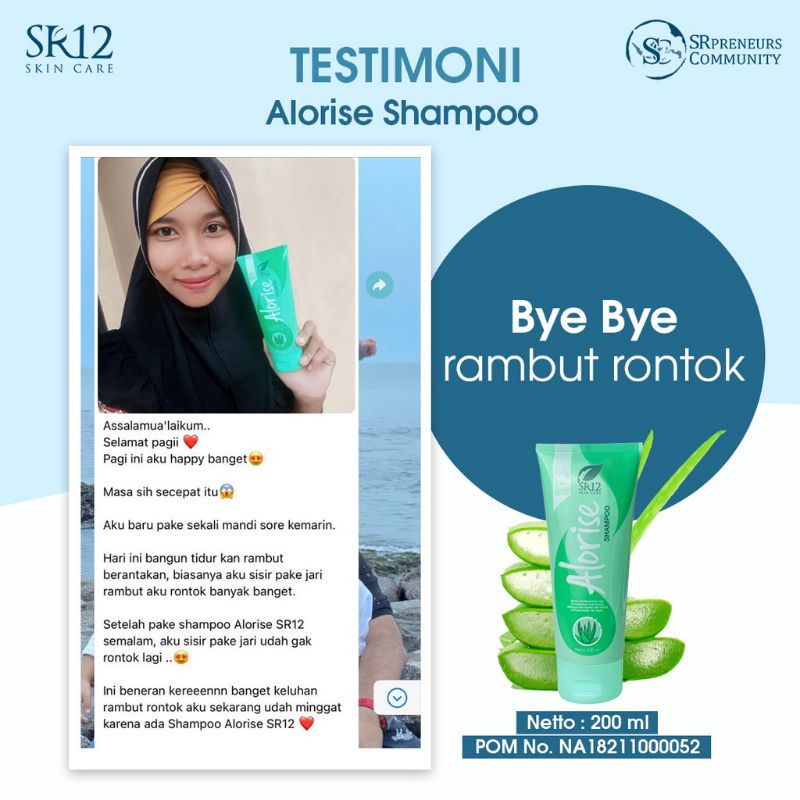 ALORISE SHAMPOO SR12 / SAMPO ALORISE PERAWATAN RAMBUT RONTOK, KERING &amp; CABANG / HAIR FALL TREATMENT / SHAMPOO ALOEVERA / SHAMPOO LIDAH BUAYA