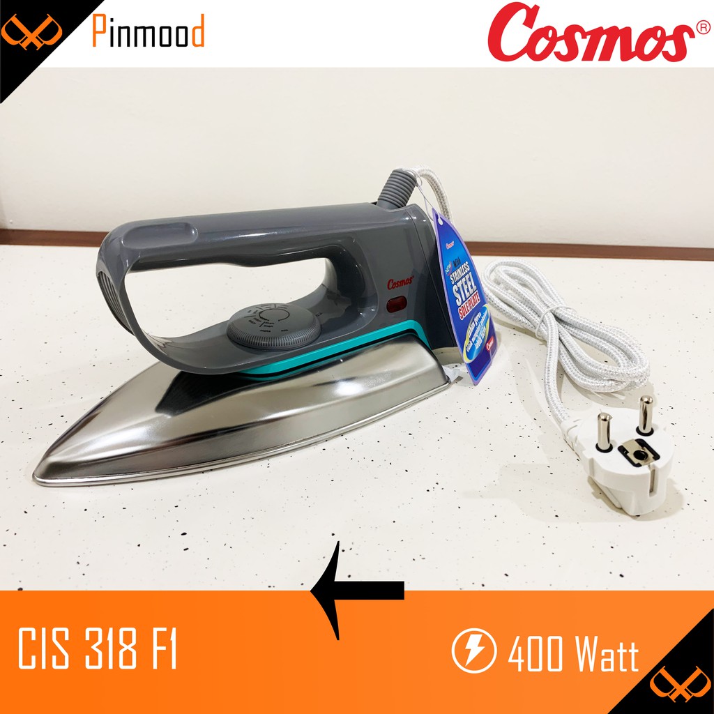 COSMOS SETRIKA LISTRIK CIS-318 F1 DRY IRON GOSOKAN BAJU ANTI LENGKET GARANSI RESMI MURAH