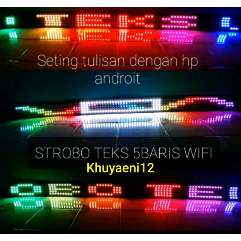 Strobo Running Text WIFi