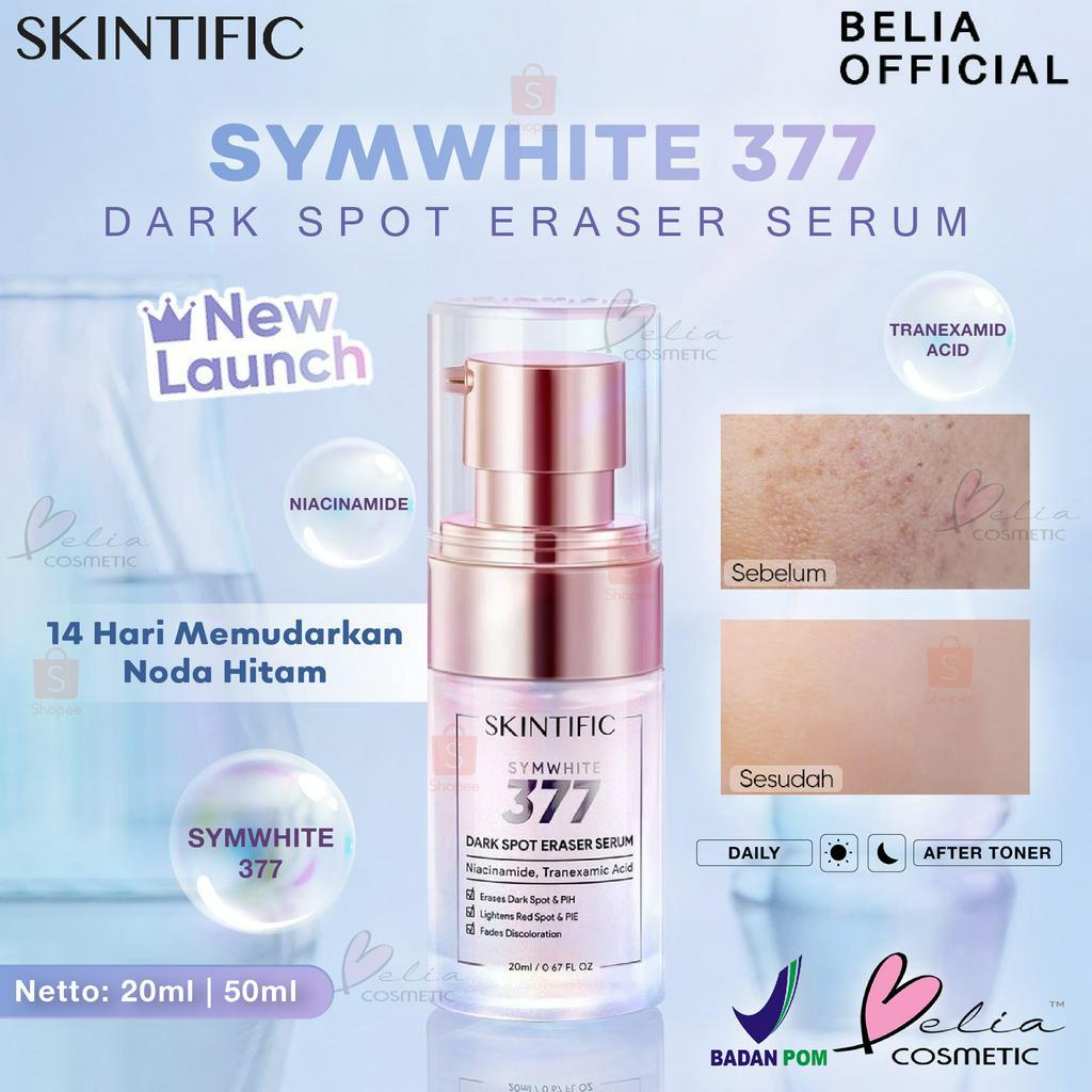 ❤ BELIA ❤ SKINTIFIC 17 SymWhite 377 Dark Spot Serum 20ml | 50ml | Penghilang Flek Hitam Mencerahkan Kulit Brightening Serum Pencerah Wajah | BPOM