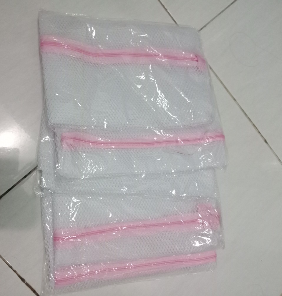 Tempat Baju Kotor Laundry Bag Jaring 50 X 60 Cm Zipper Resleting Cuci