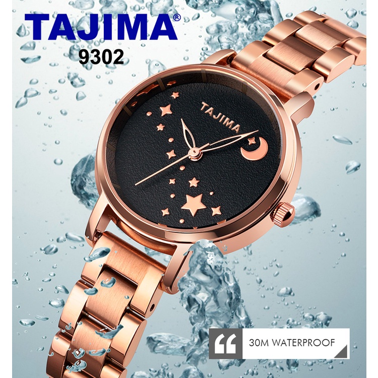 TAJIMA Jam Tangan Wanita 9302 Analog Stainless Steel Original Tajima Garansi 1 tahun